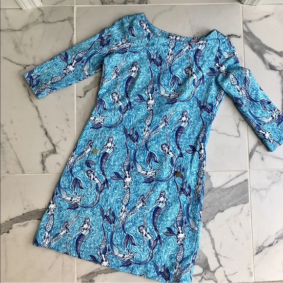 Lilly Pulitzer Size Small Charlene Nice Tail Mermaid 🧜‍♀️ Dress Small - Picture 3 of 4